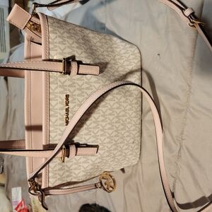 Michael Kors Pink and Cream Women's Bag